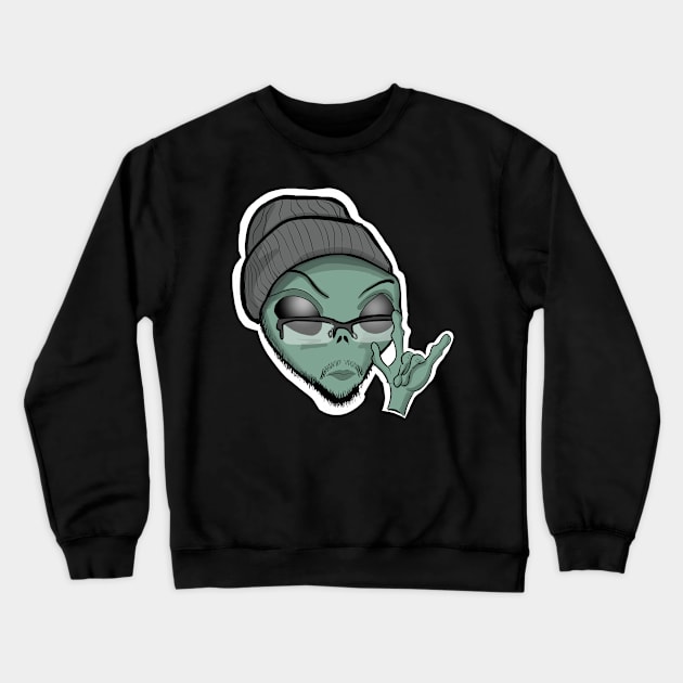 Modern Alien Crewneck Sweatshirt by DurrStickers